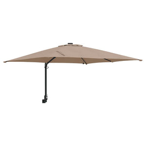 vidaXL Garden Parasol Taupe 248.5 x 247.5 x 160 cm