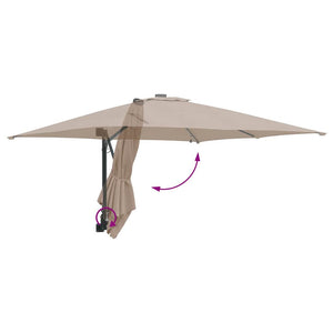 vidaXL Garden Parasol Taupe 248.5 x 247.5 x 160 cm