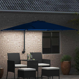 vidaXL Garden Parasol Azure Blue 248.5 x 247.5 x 160 cm
