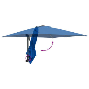 vidaXL Garden Parasol Azure Blue 248.5 x 247.5 x 160 cm