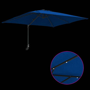 vidaXL Garden Parasol Azure Blue 248.5 x 247.5 x 160 cm