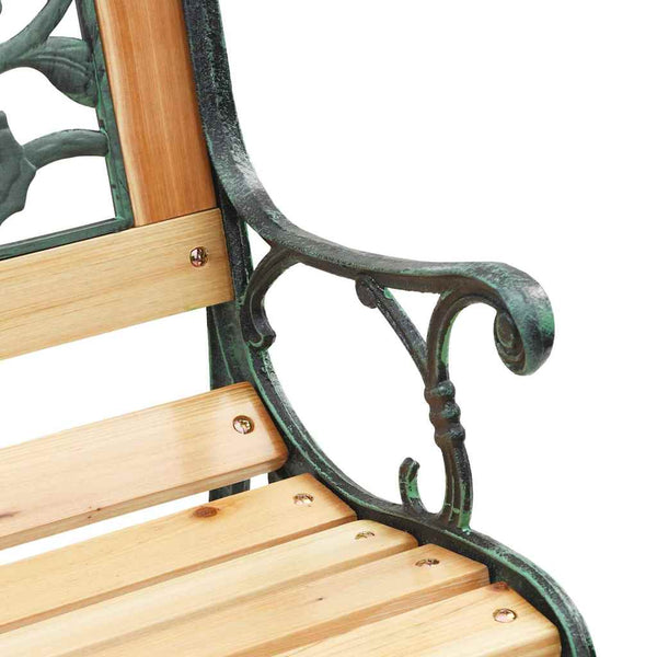 vidaXL Garden Bench with Cushions Brown 116 x 54 x 73 cm Wood
