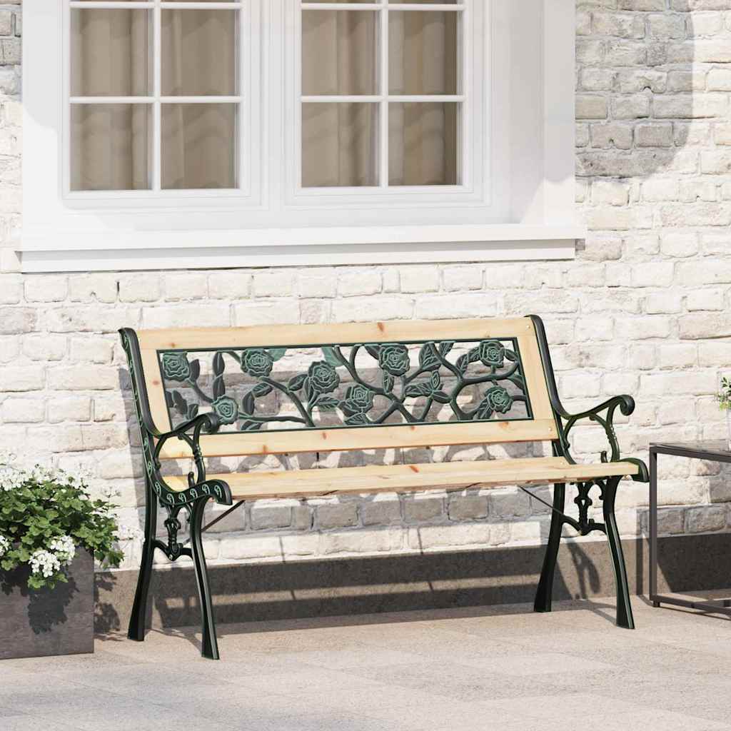 vidaXL Garden Bench with Cushions Brown 116 x 54 x 73 cm Wood