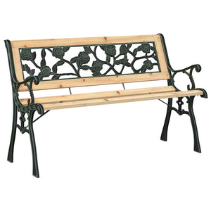 vidaXL Garden Bench with Cushions Brown 116 x 54 x 73 cm Wood