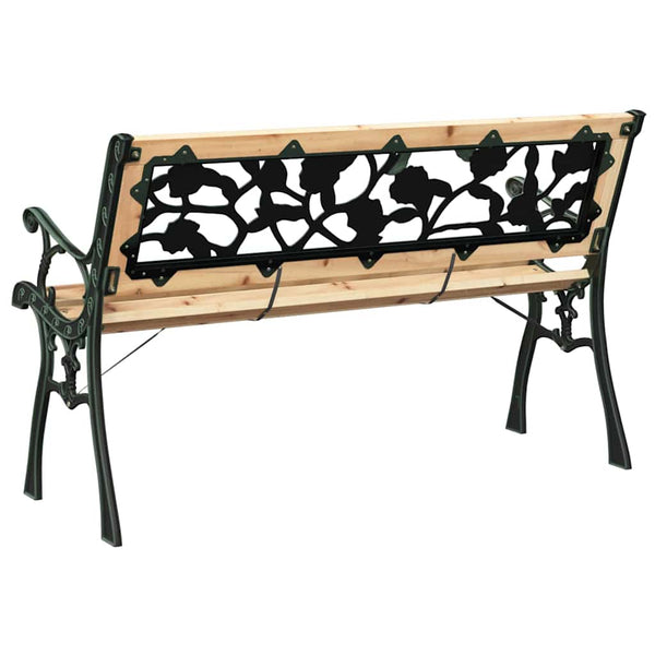 vidaXL Garden Bench with Cushions Brown 116 x 54 x 73 cm Wood