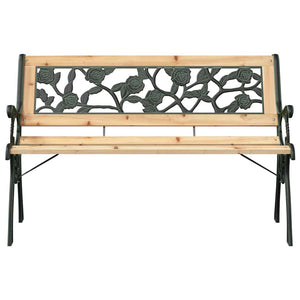 vidaXL Garden Bench with Cushions Brown 116 x 54 x 73 cm Wood