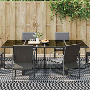 vidaXL Outdoor Rug Chevron ARAKIL Black and Gray 600 x 300 cm