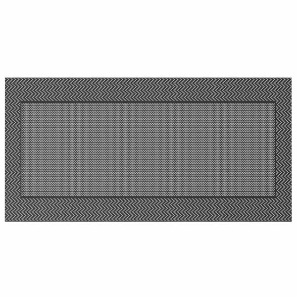 vidaXL Outdoor Rug Chevron ARAKIL Black and Gray 600 x 300 cm