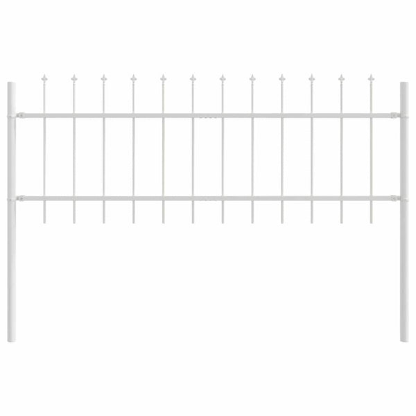 vidaXL Garden Fence 2 pcs White 3.4 x 0.6 m Powder-Coated Steel