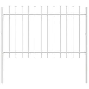 vidaXL Garden Fence 2 pcs White 3.4 x 1 m Powder-Coated Steel