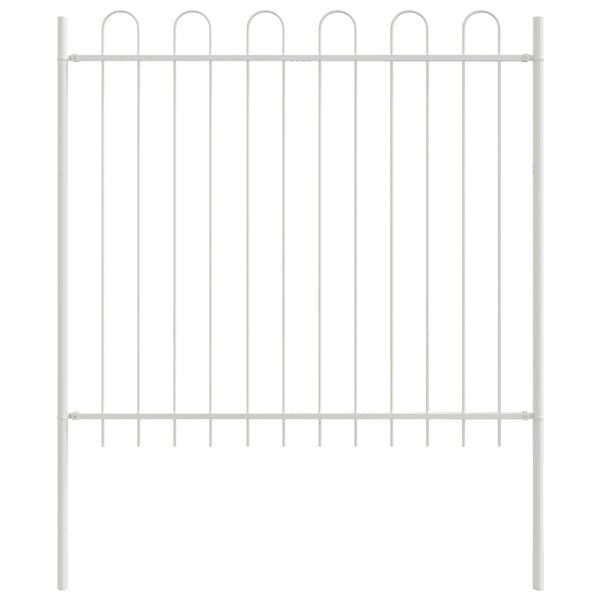 vidaXL Garden Fence 2 pcs White 3.4 x 1.2 m Powder-Coated Steel