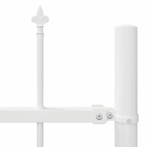 vidaXL Garden Fence 2 pcs White 3.4 x 1.5 m Powder-Coated Steel