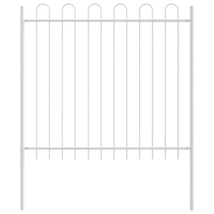vidaXL Garden Fence 3 pcs Grey 5.1 x 1.2 m Powder-Coated Steel