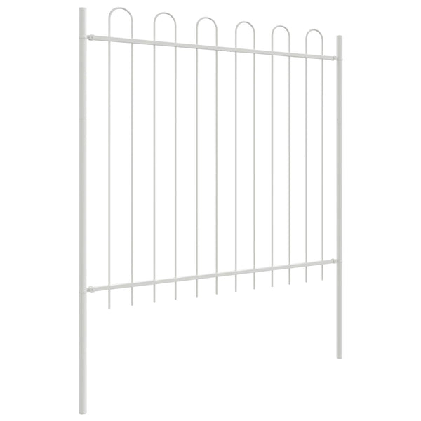 vidaXL Garden Fence 3 pcs Grey 5.1 x 1.2 m Powder-Coated Steel