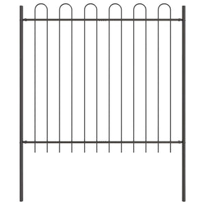 vidaXL Garden Fence 4 pcs Grey 6.8 x 1.5 m Powder-Coated Steel