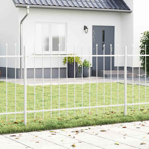 Gartenzaun 5er Set, Weiß, 8,5x1,2m