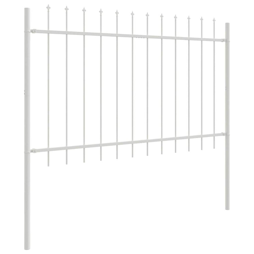 Gartenzaun 5er Set, Weiß, 8,5x1,2m