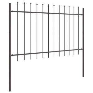 Gartenzaun 6er Set Grau, 10,2x1,2m