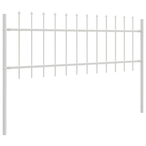 Gartenzaun 6-teilig Weiß, 10,2x0,6 m