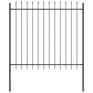 Gartenzaun Set Grau, 7-teilig, 11,9x1,5 m