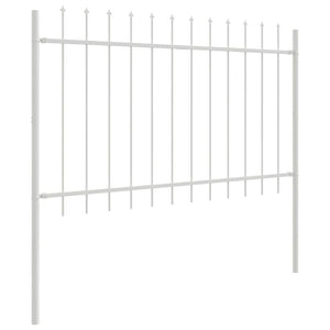 Gartenzaun 7-teilig Weiß, 11,9x0,8 m