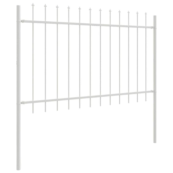 Gartenzaun 7-teilig Weiß, 11,9x0,8 m