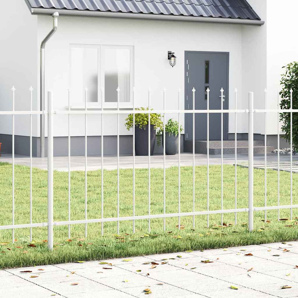 Weißer Gartenzaun, 7-teilig, 11,9 x 1,2 m