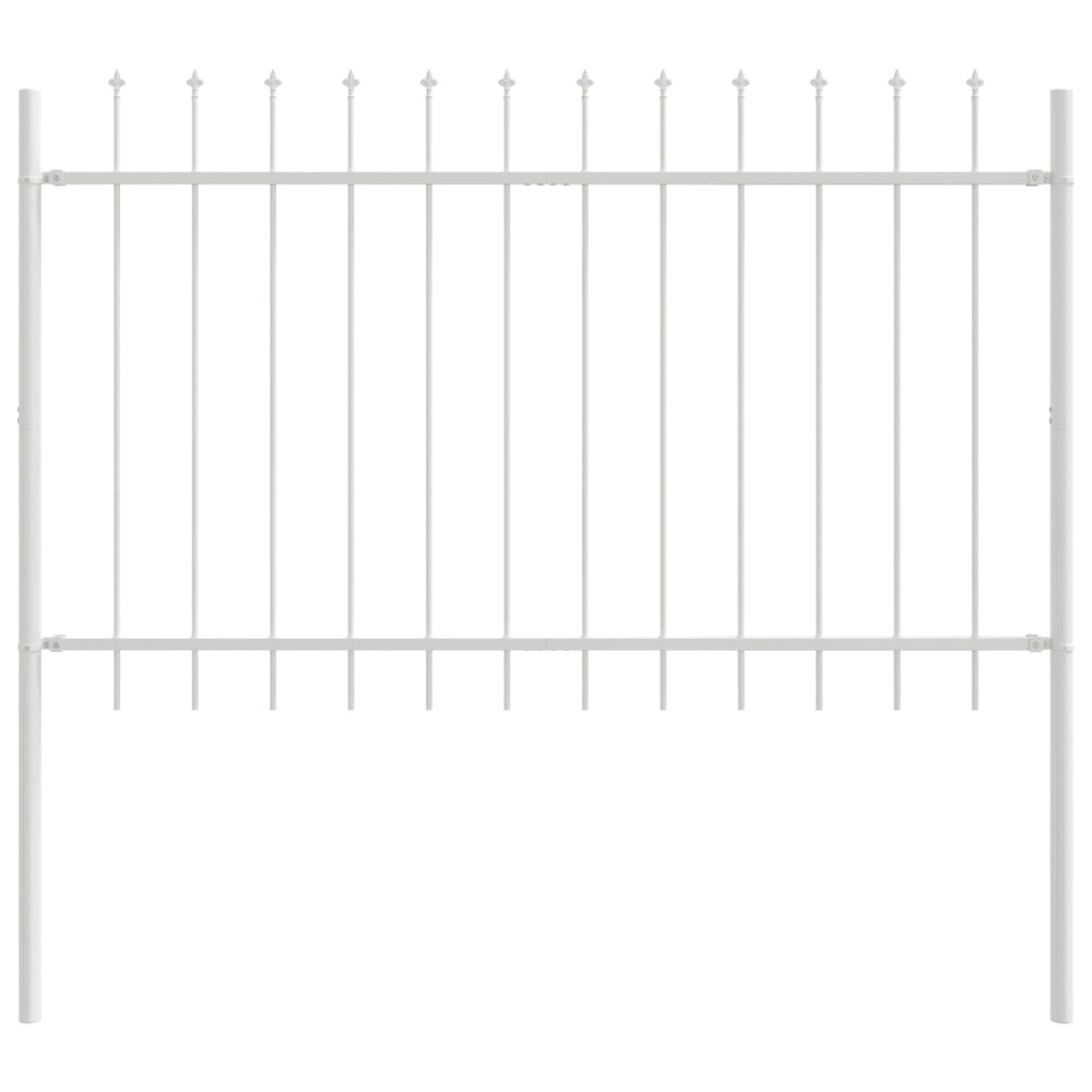 Weißer Gartenzaun, 7-teilig, 11,9 x 1,2 m