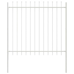 Gartenzaun 7er Set Weiß Pulverbeschichtet