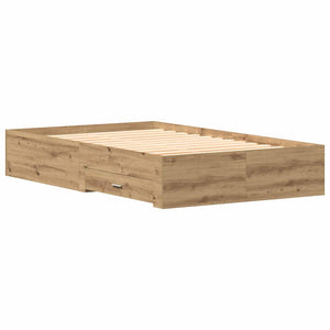 vidaXL Bed Frame Artisan Oak 120 x 200 cm Engineered Wood