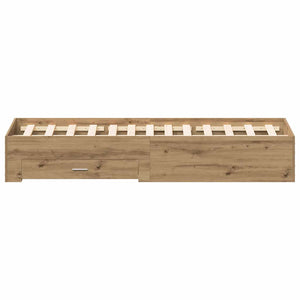 vidaXL Bed Frame Artisan Oak 140 x 190 cm Engineered Wood