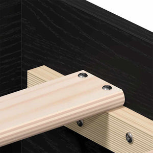 vidaXL Bed Frame Black Oak Look 120 x 190 cm Engineered Wood