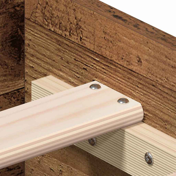 vidaXL Bed Frame with Drawers Reclaimed Wood 100 x 200 cm Engineered Wood