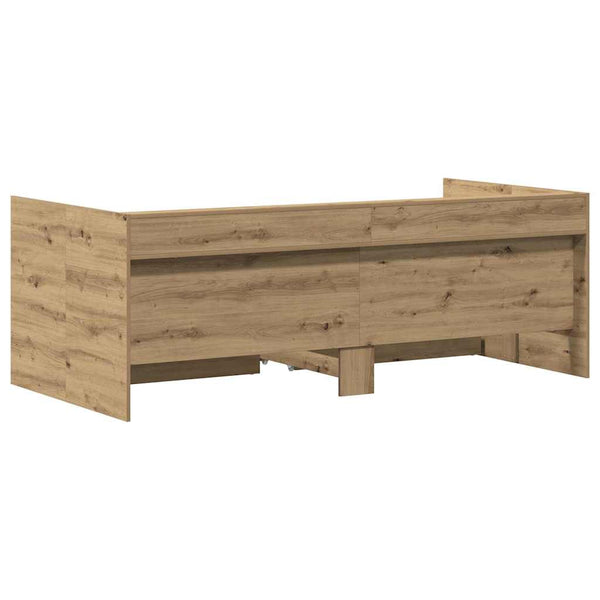 vidaXL Day Bed with Headboard Artisan Oak 100 x 200 cm Engineered Wood