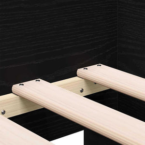 vidaXL Day Bed Black Oak Look 100 x 200 cm Engineered Wood