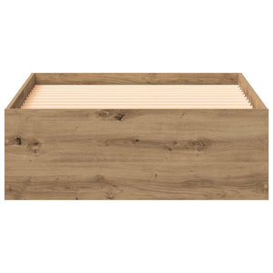 vidaXL Bed Frame with Storage Artisan Oak 90 x 200 cm Engineered Wood