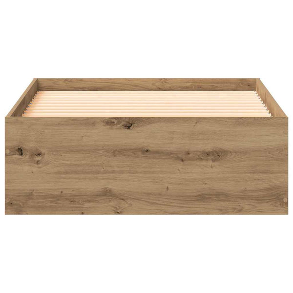 vidaXL Bed Frame with Storage Artisan Oak 90 x 190 cm Engineered Wood