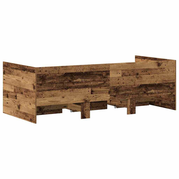 vidaXL Day Bed with Headboard Reclaimed Wood 90 x 200 cm Engineered Wood