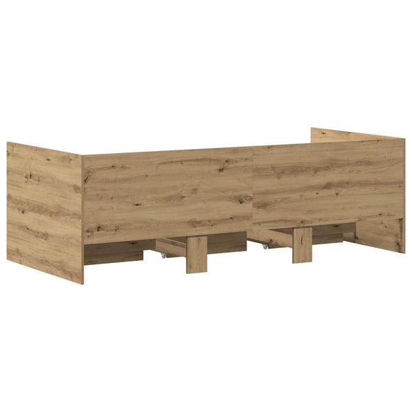 vidaXL Day Bed with Headboard Artisan Oak 90 x 200 cm Engineered Wood