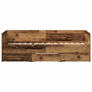 vidaXL Day Bed with Headboard Reclaimed Wood 90 x 190 cm Engineered Wood