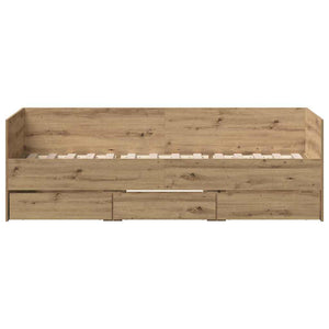 vidaXL Day Bed with Headboard Artisan Oak 90 x 190 cm Engineered Wood
