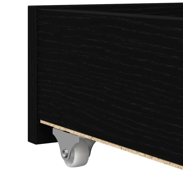 vidaXL Day Bed Black Oak-Look 90 x 190 cm Engineered Wood