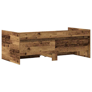 vidaXL Day Bed with Headboard Reclaimed Wood 75 x 190 cm Engineered Wood