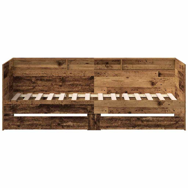 vidaXL Day Bed with Headboard Reclaimed Wood 75 x 190 cm Engineered Wood