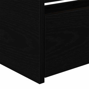 vidaXL Day Bed Black Oak-Look 75 x 190 cm Engineered Wood