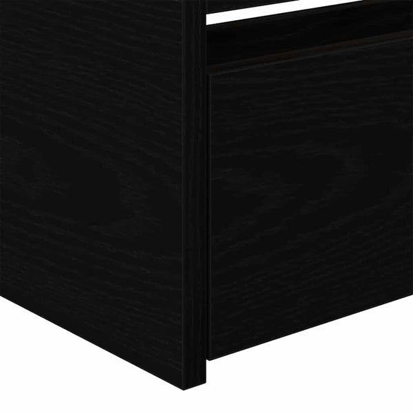 vidaXL Day Bed Black Oak-Look 75 x 190 cm Engineered Wood