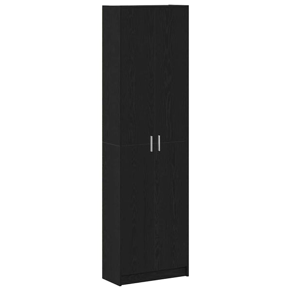 vidaXL Wardrobe with Shelf Black Oak-Effect 55 x 25 x 189 cm