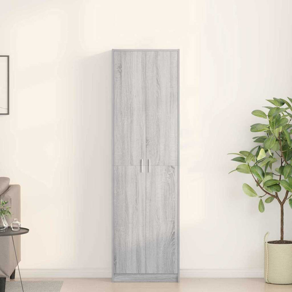 vidaXL Wardrobe Sonoma Grey 55 x 25 x 189 cm Engineered Wood