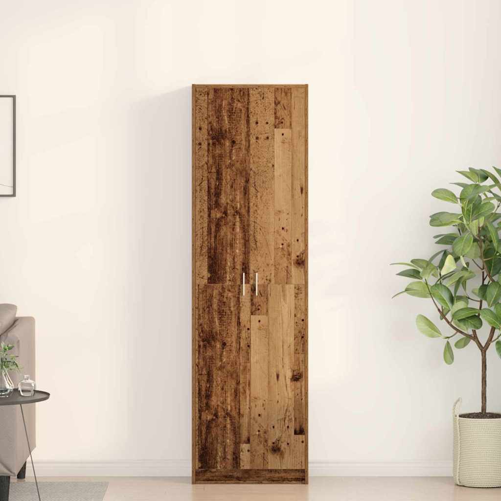 vidaXL Wardrobe with Shelf Reclaimed Wood 55 x 25 x 189 cm Engineered Wood