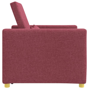 vidaXL Extendable Day Bed with Mattress Wine Red 90 x 165 x 87 cm Fabric